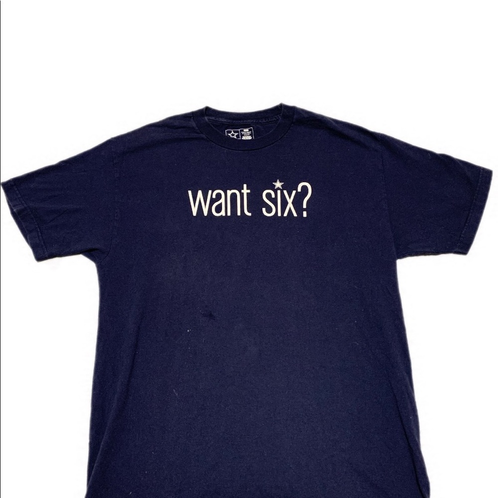 Dallas Cowboys “Want Six?” Super Bowl ring shirt M
